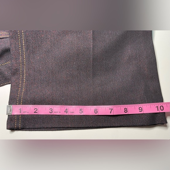 New Gap Women METALLIC Long and Lean BLACK  JEANS Red Sparkle Christmas Flared - Picture 9 of 12